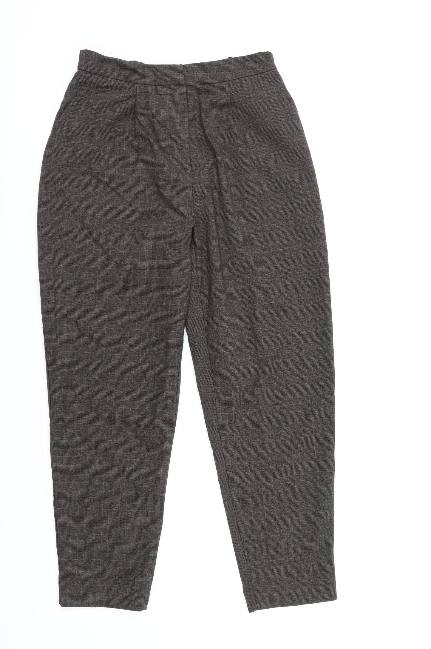 New look  Womens Brown Check  Trousers  Size 10 L26 in