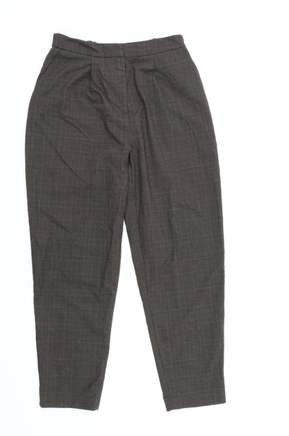 New look  Womens Brown Check  Trousers  Size 10 L26 in