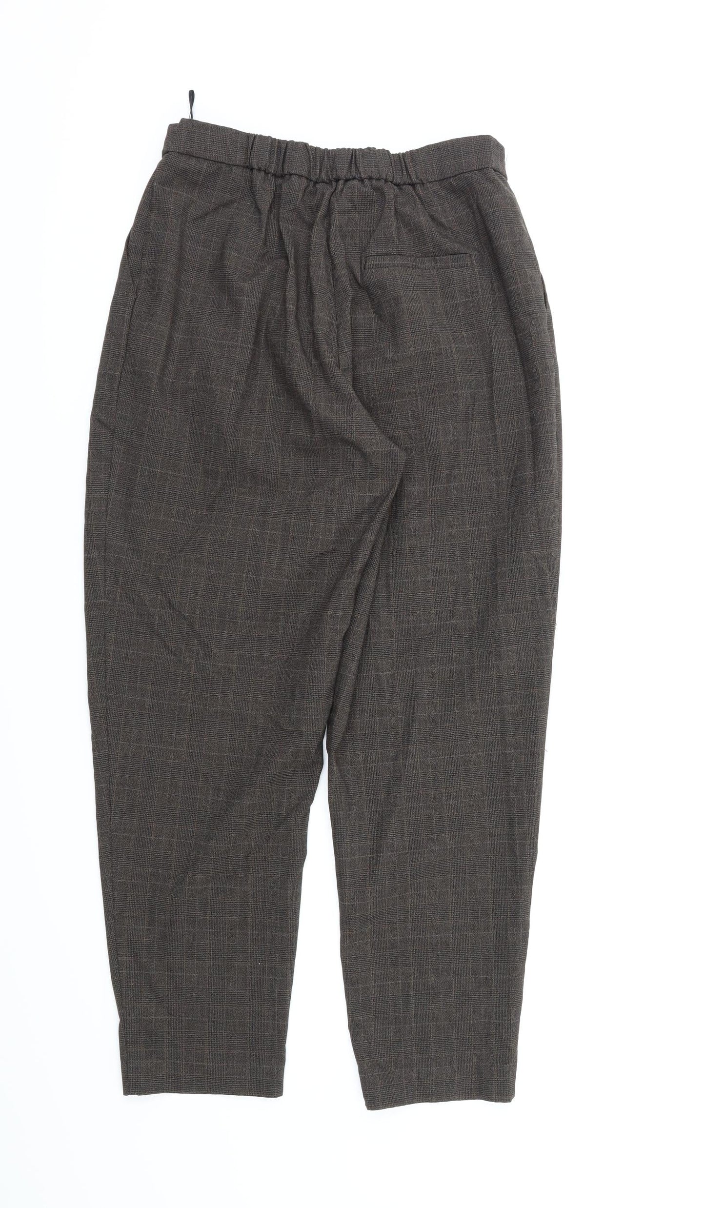 New look  Womens Brown Check  Trousers  Size 10 L26 in