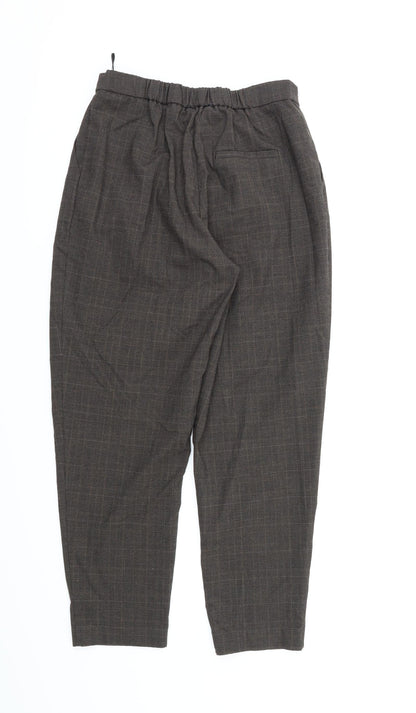 New look  Womens Brown Check  Trousers  Size 10 L26 in