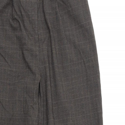 New look  Womens Brown Check  Trousers  Size 10 L26 in