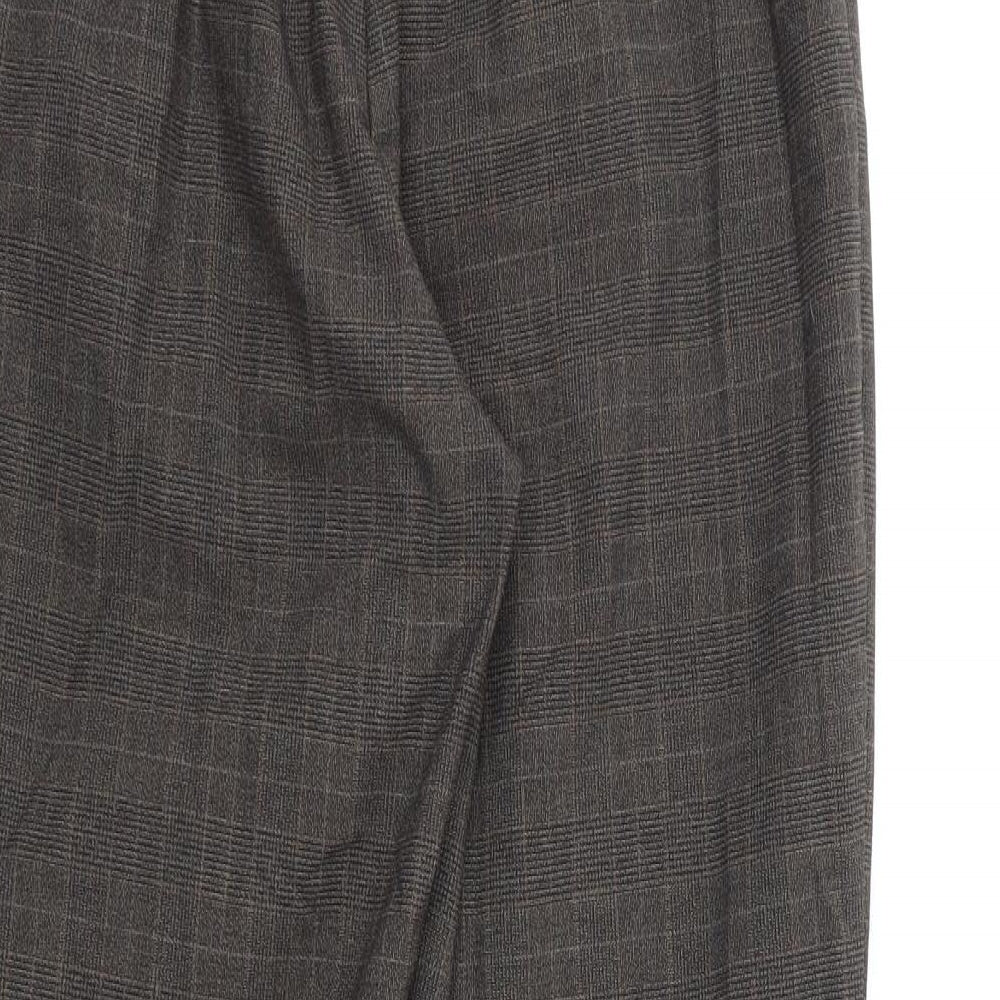 New look  Womens Brown Check  Trousers  Size 10 L26 in