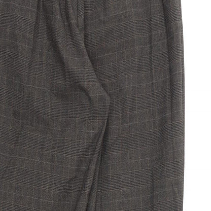 New look  Womens Brown Check  Trousers  Size 10 L26 in