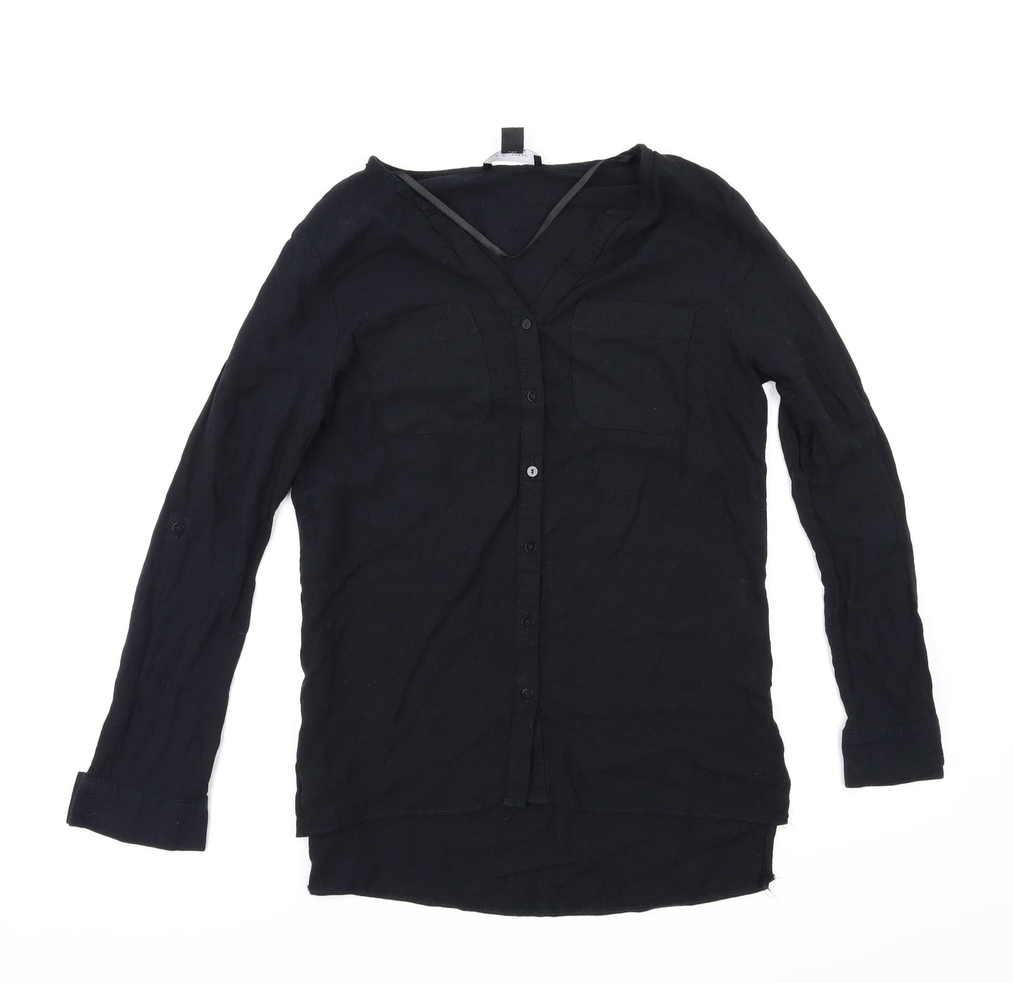 Primark  Womens Black   Basic Button-Up Size 8