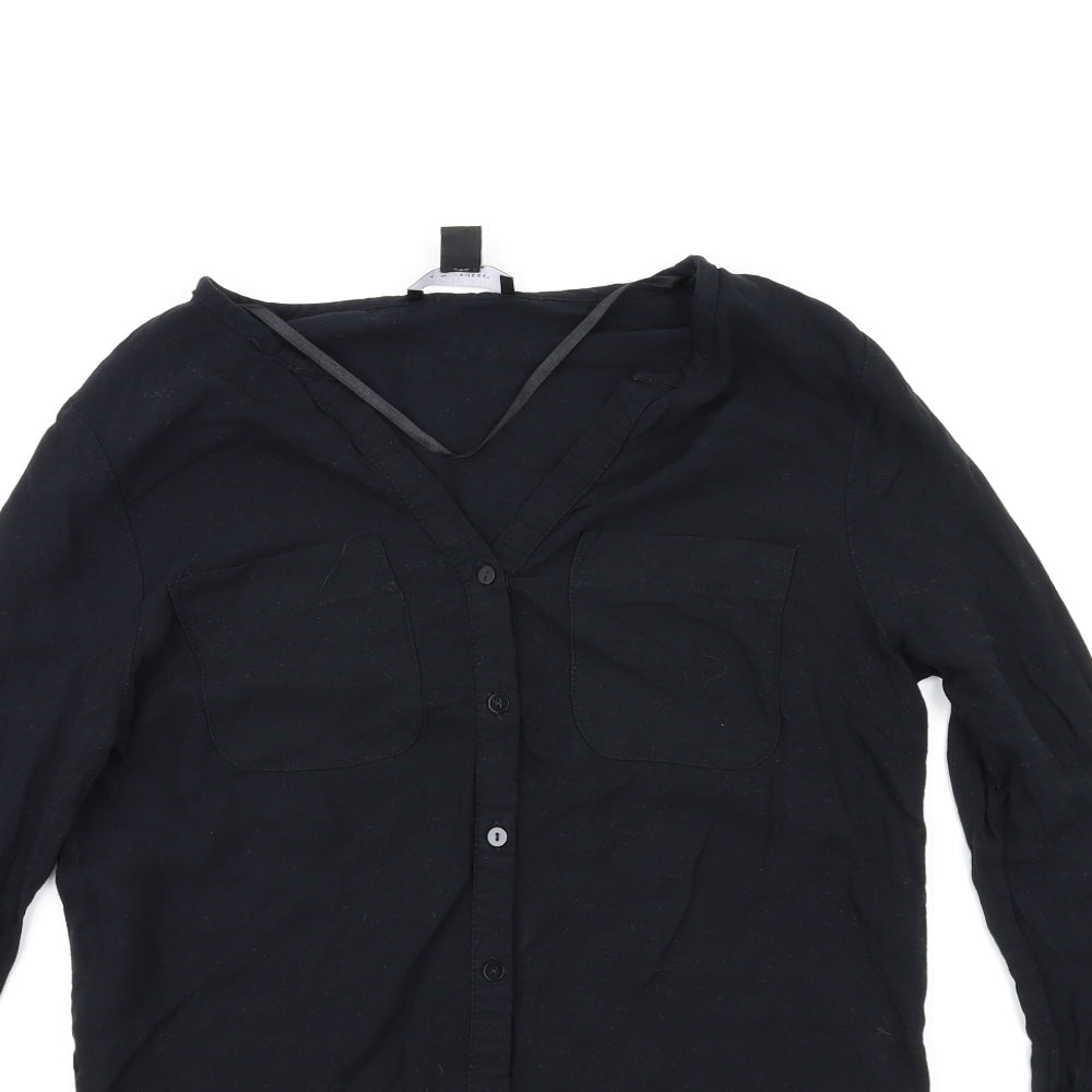 Primark  Womens Black   Basic Button-Up Size 8