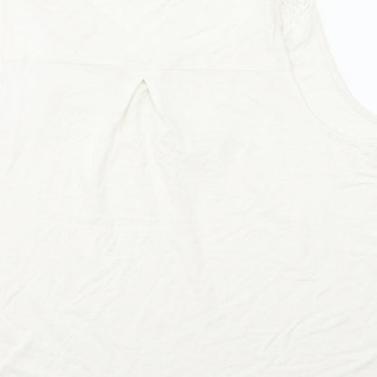 TU Womens White Floral  Basic T-Shirt