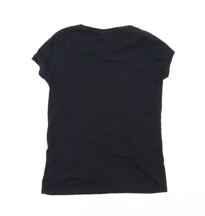 F&F Girls Black   Basic T-Shirt Size 7-8 Years