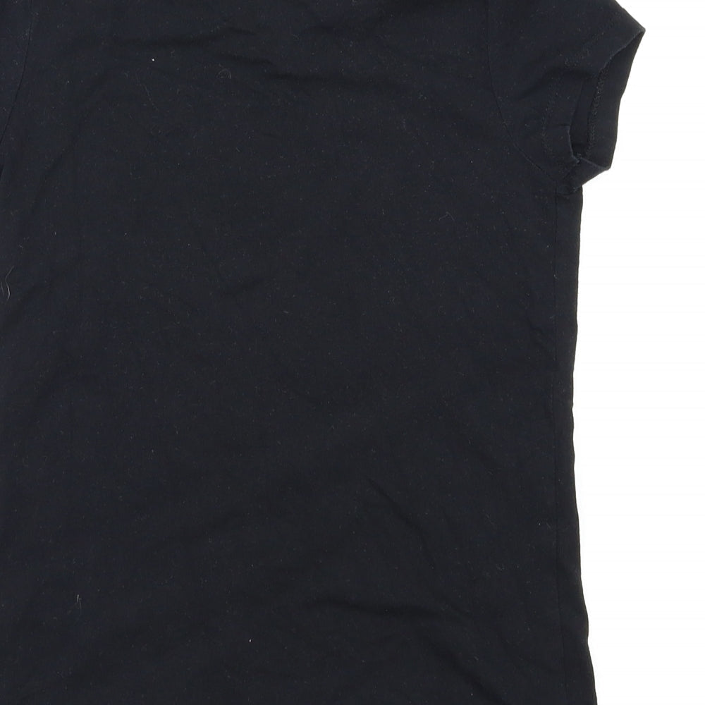 F&F Girls Black   Basic T-Shirt Size 7-8 Years