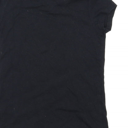 F&F Girls Black   Basic T-Shirt Size 7-8 Years
