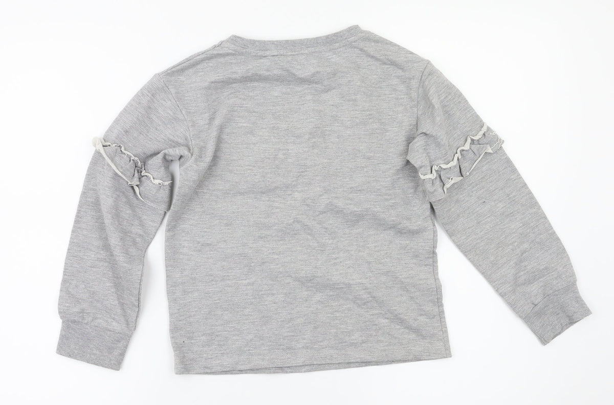 Primark Girls Grey   Pullover Jumper Size 9-10 Years