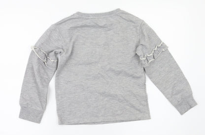 Primark Girls Grey   Pullover Jumper Size 9-10 Years
