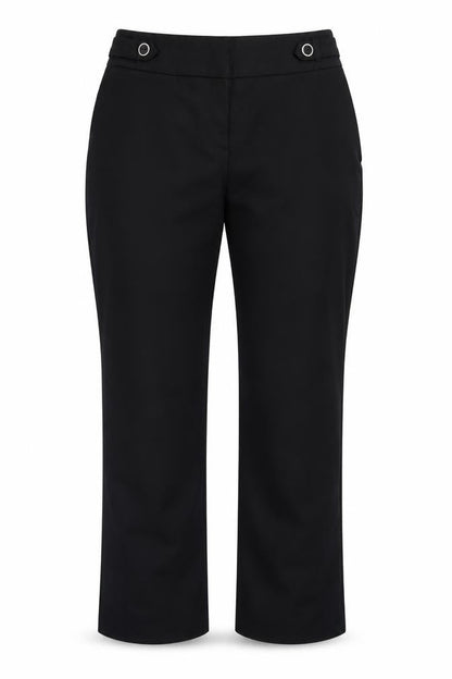 Womens UK Size 14 Preworn Regular Fit  Black Trousers
