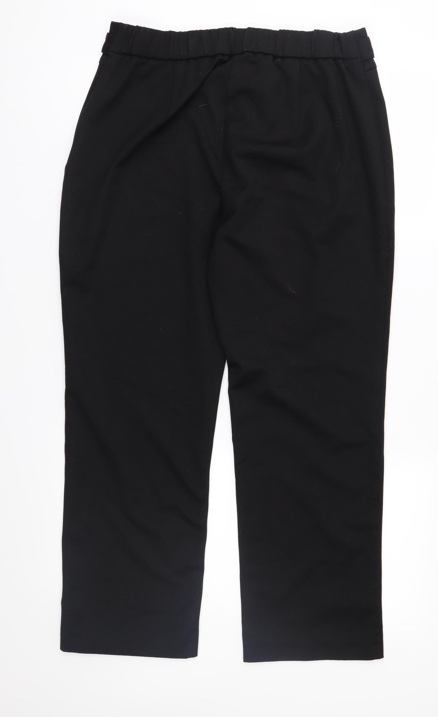 Womens UK Size 14 Preworn Regular Fit  Black Trousers