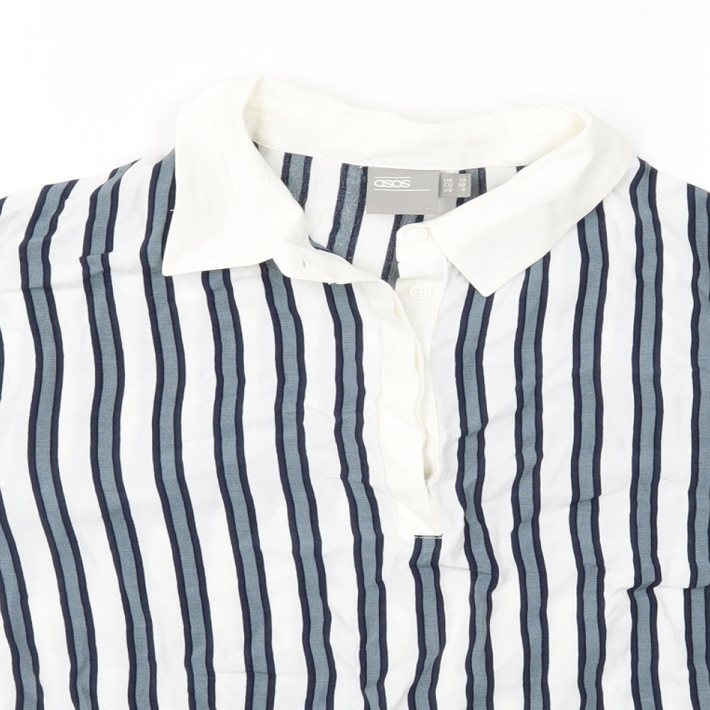 Womens UK Size 10 ASOS Ivory Basic Blouse