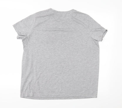 Womens UK Size L Bravado Grey Basic T-Shirt