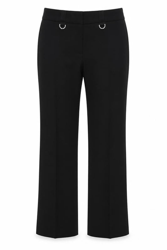 Womens UK Size 10 AMARANTO Regular Fit  Black Trousers