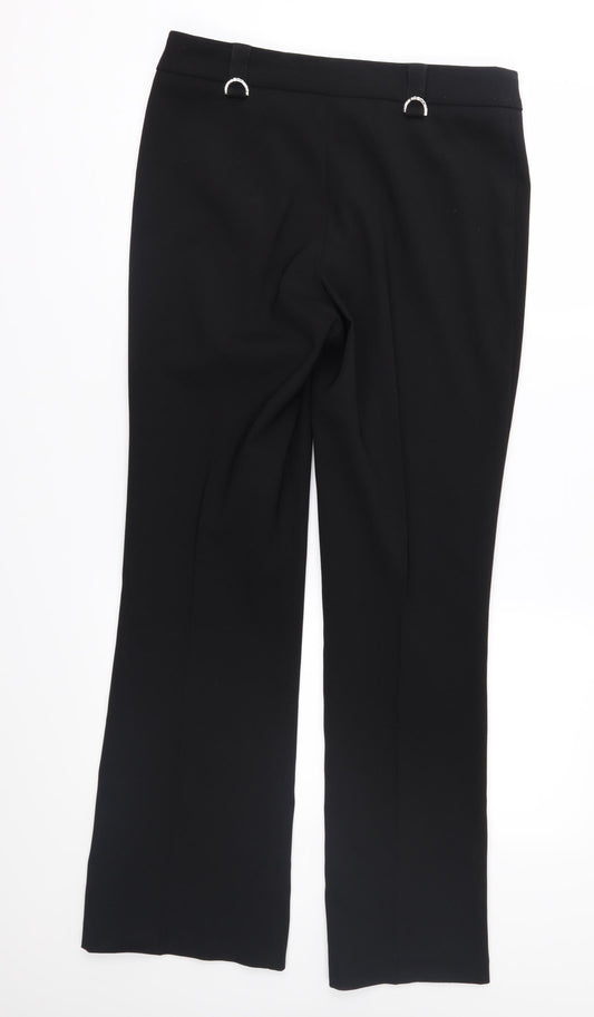 AMARANTO Womens Black   Trousers  Size 10 L31 in