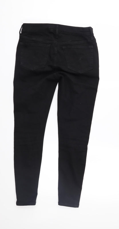 Topshop Womens Black  Denim Straight Jeans Size 26 in L30 in