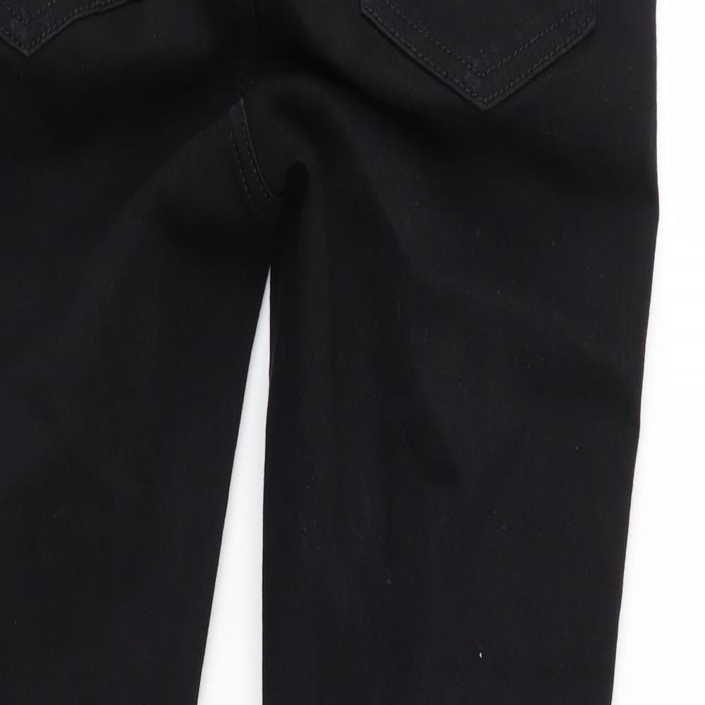 Topshop Womens Black  Denim Straight Jeans Size 26 in L30 in
