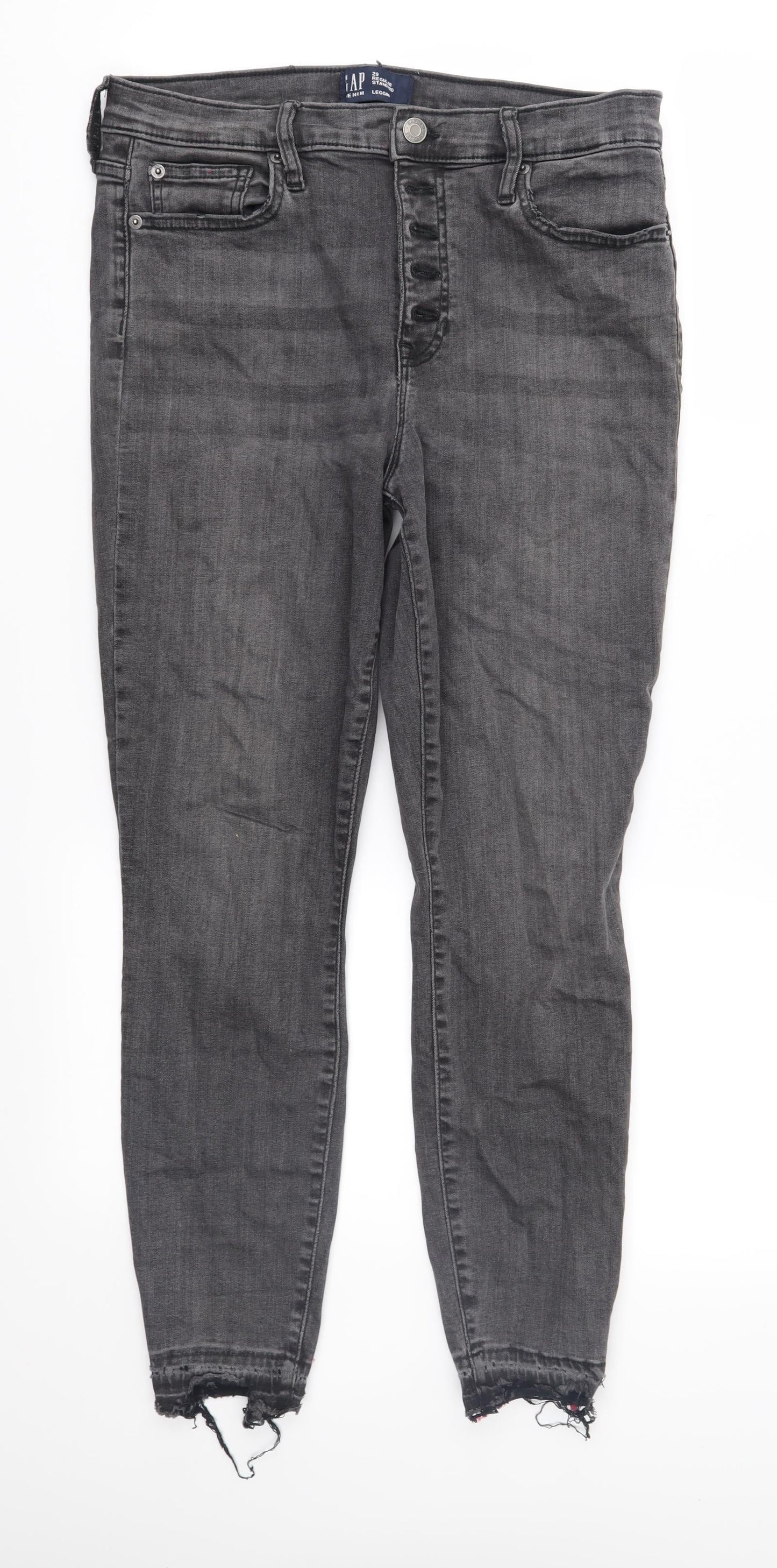 Gap Womens Grey  Denim Straight Jeans Size 29 in L27 in