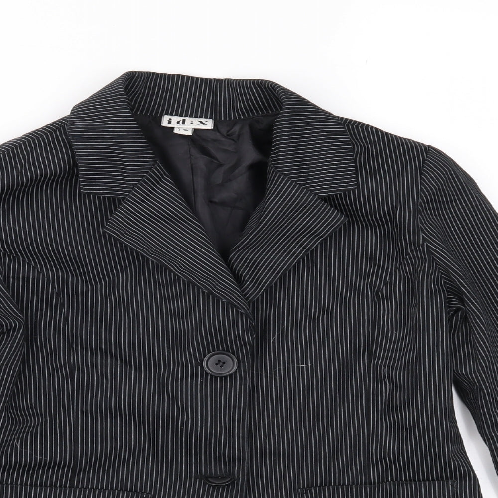id:X Girls Black Striped  Jacket  Size 10 Years