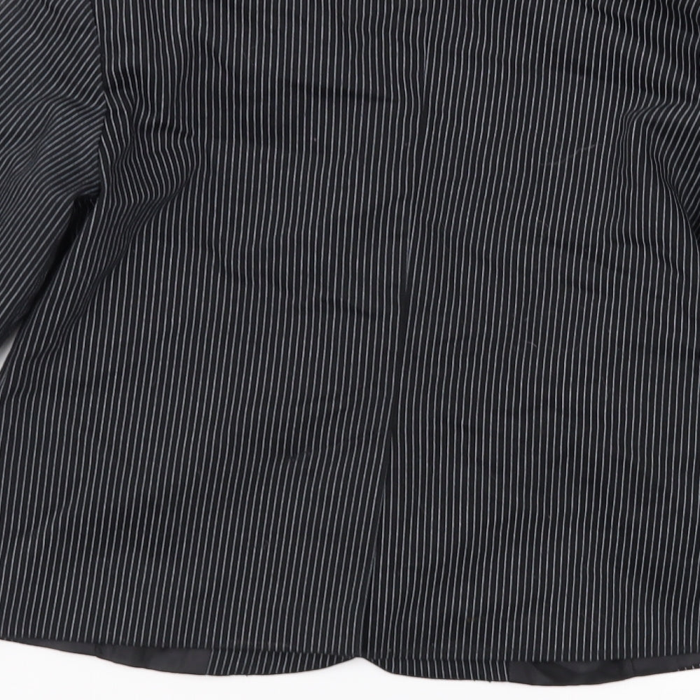 id:X Girls Black Striped  Jacket  Size 10 Years