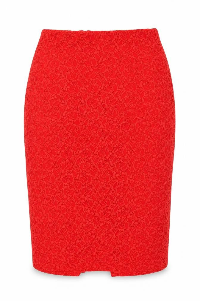 Womens UK Size 12 Papaya Straight & Pencil Lace Skirt