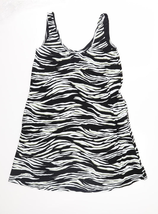 NEXT Womens Black Animal Print Jersey A-Line