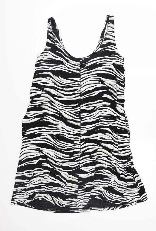 NEXT Womens Black Animal Print Jersey A-Line