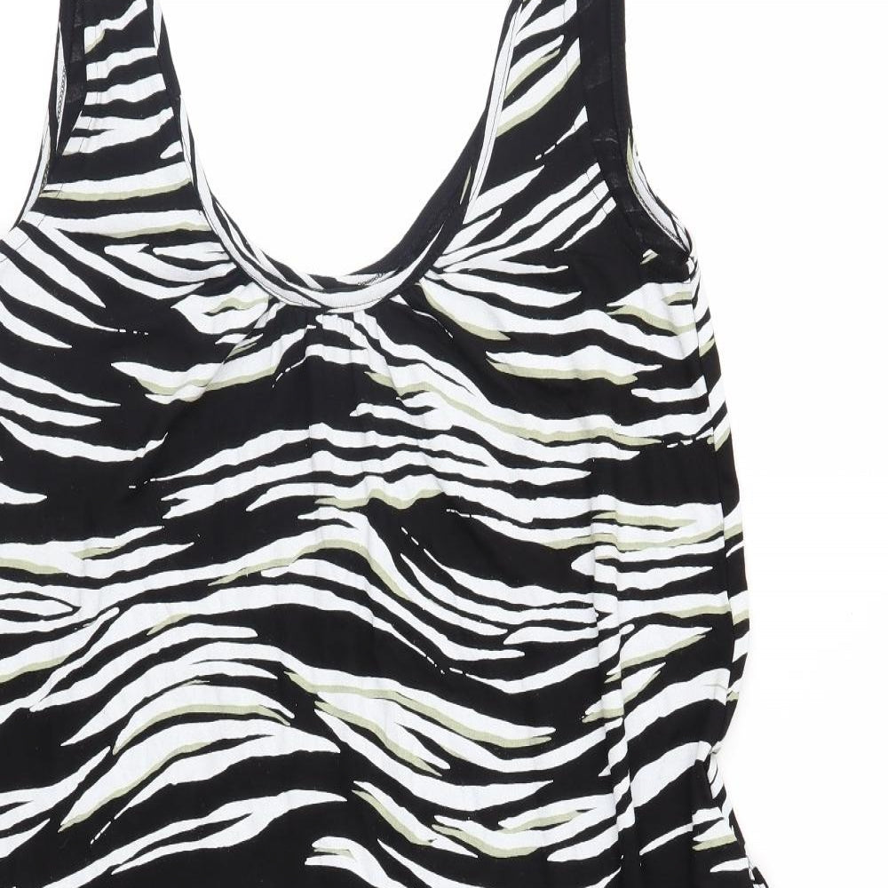 NEXT Womens Black Animal Print Jersey A-Line
