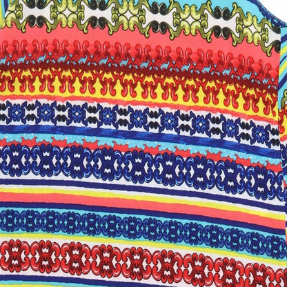 Papaya Womens Multicoloured Geometric  A-Line  Size 14