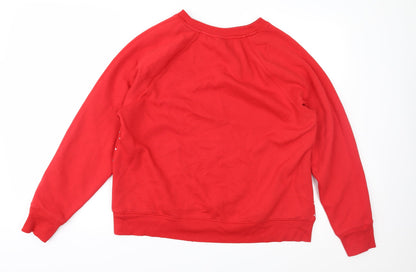H&M Womens Red   Pullover Sweatshirt Size M