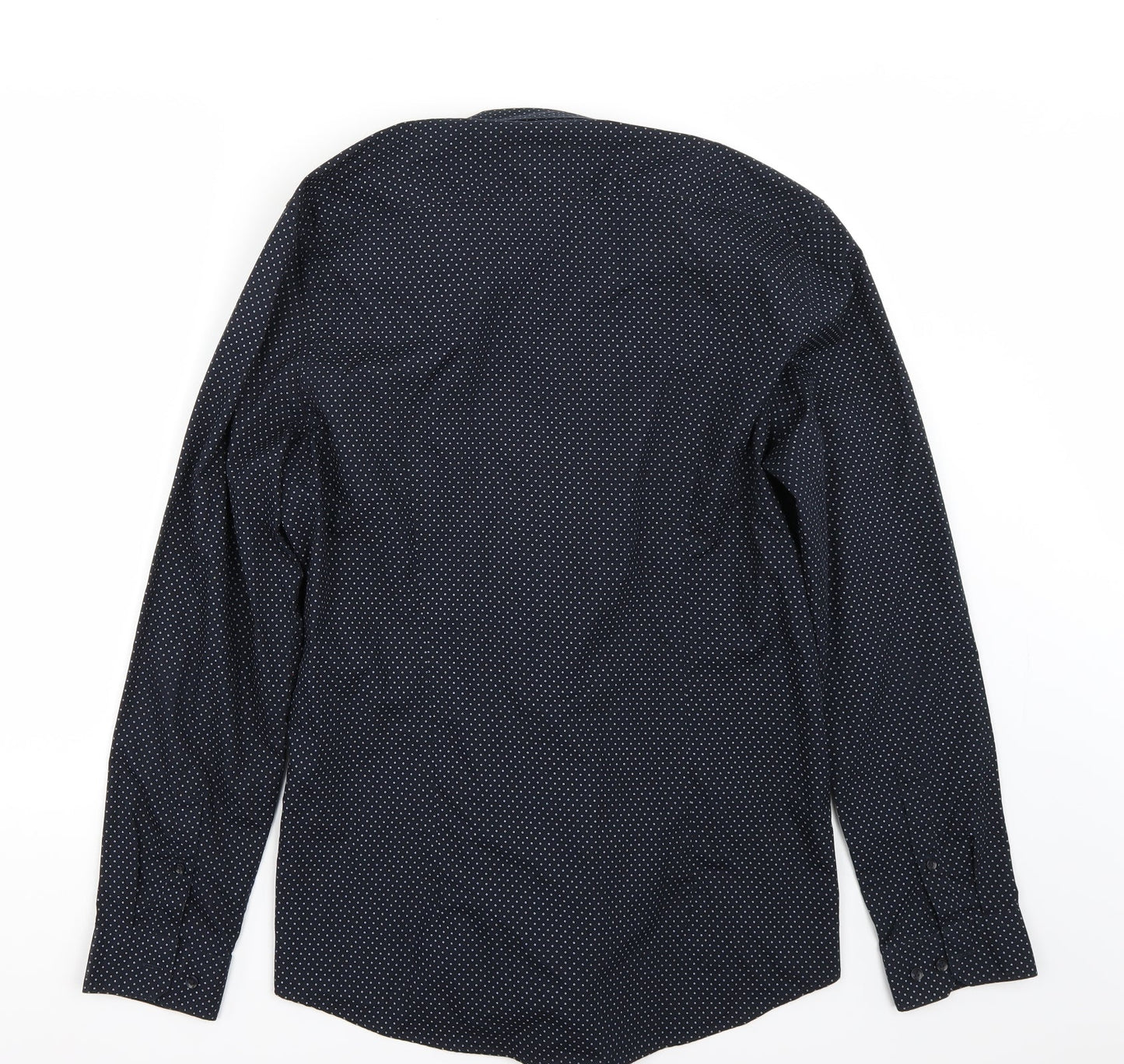 Mens UK Size M H&M Blue  Button-Up Long Sleeve Casual Shirt