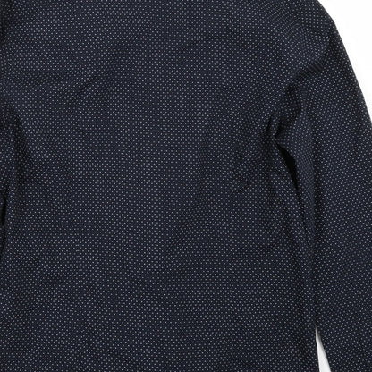 Mens UK Size M H&M Blue  Button-Up Long Sleeve Casual Shirt