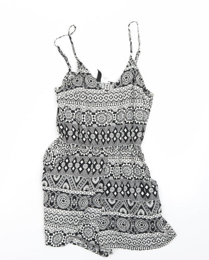 H&M Womens White   Playsuit One-Piece Size 4