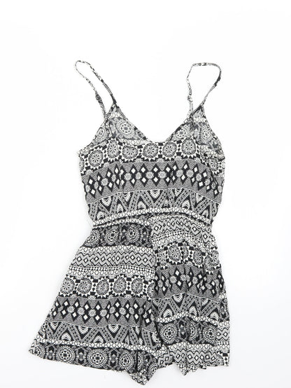 H&M Womens White   Playsuit One-Piece Size 4