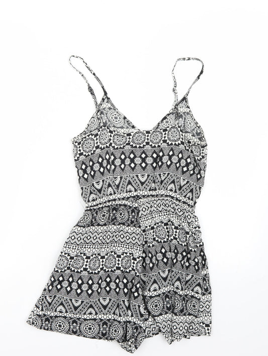 H&M Womens White   Playsuit One-Piece Size 4