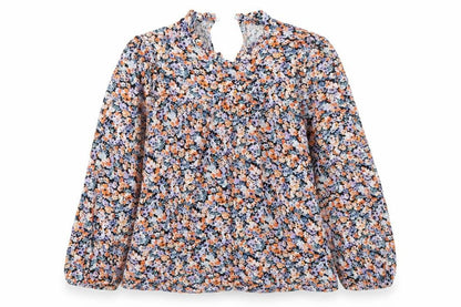 Vanessa zani Womens Black Floral  Basic Blouse Size S