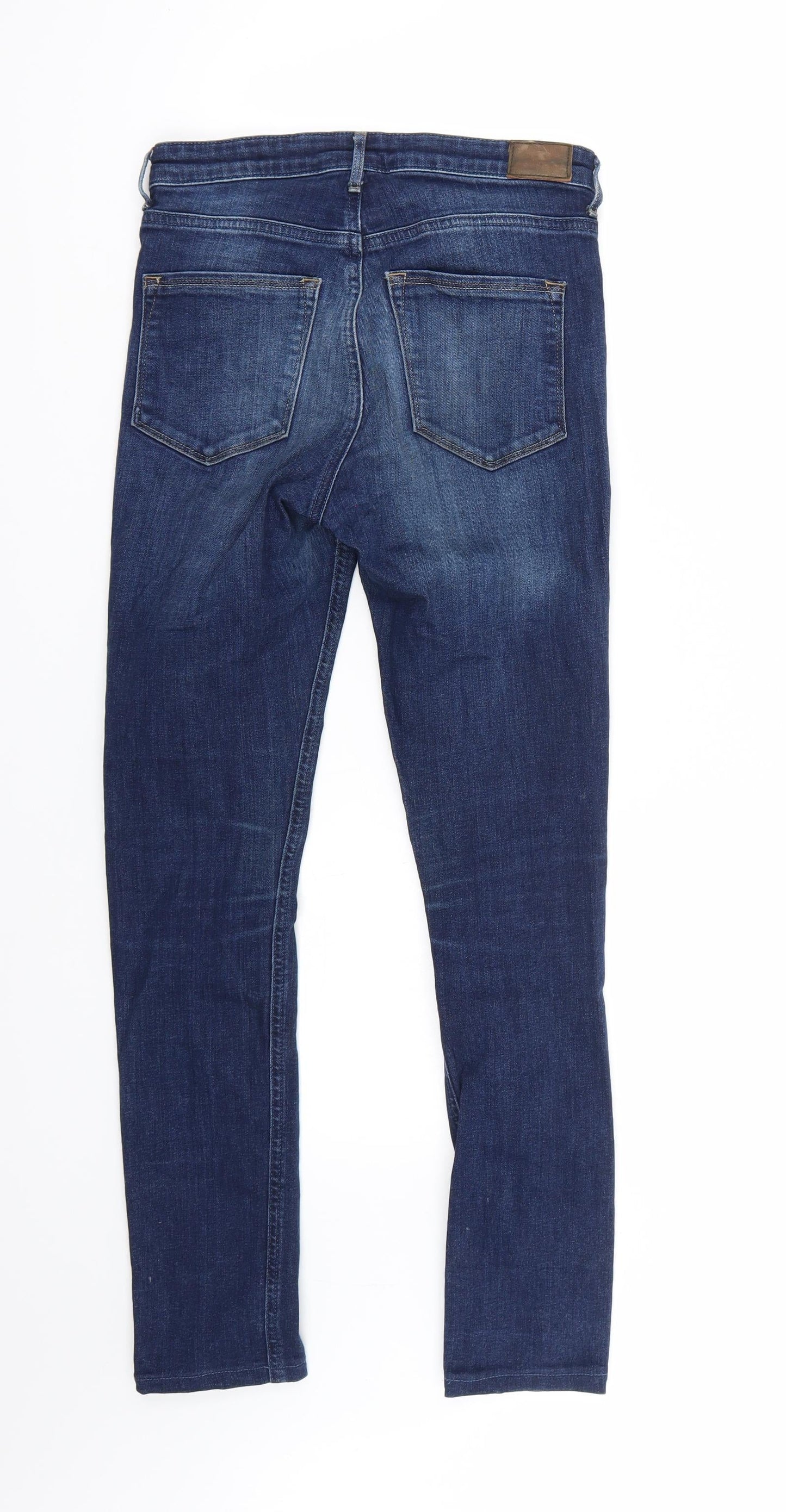 Womens UK Size 28 Preworn Regular Fit Straight Blue Jeans