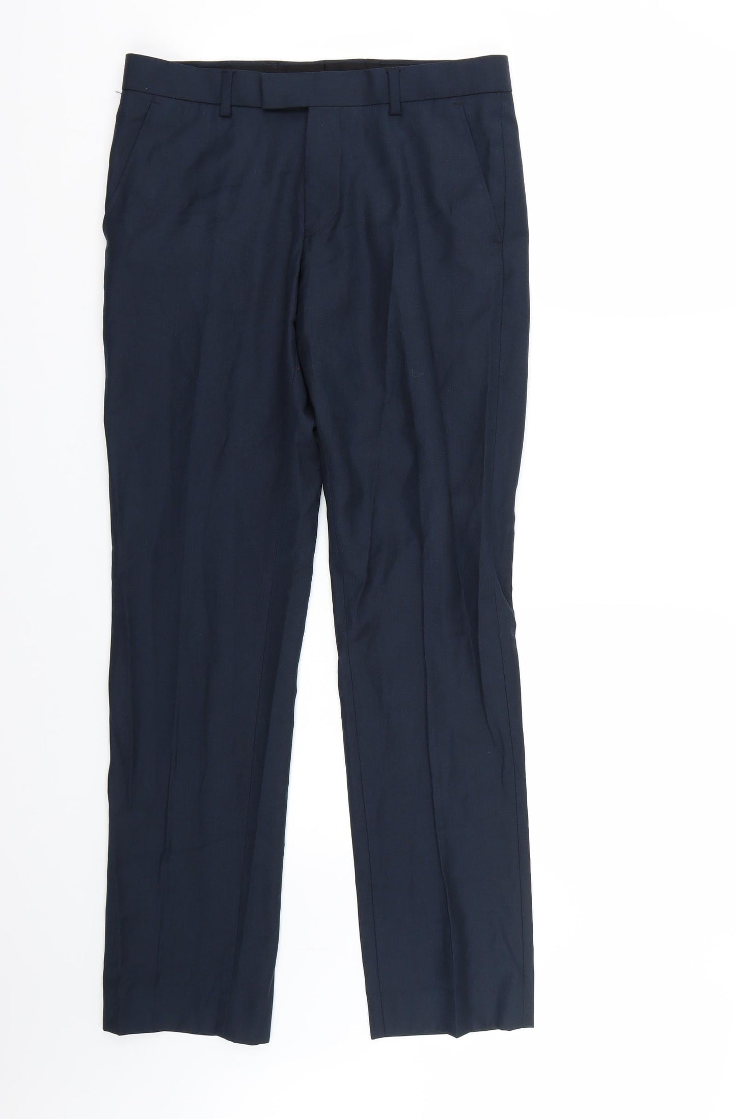 Womens UK Size 30 Preworn Regular Fit  Blue Trousers