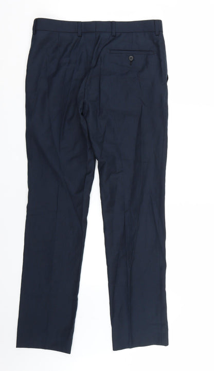 Womens UK Size 30 Preworn Regular Fit  Blue Trousers