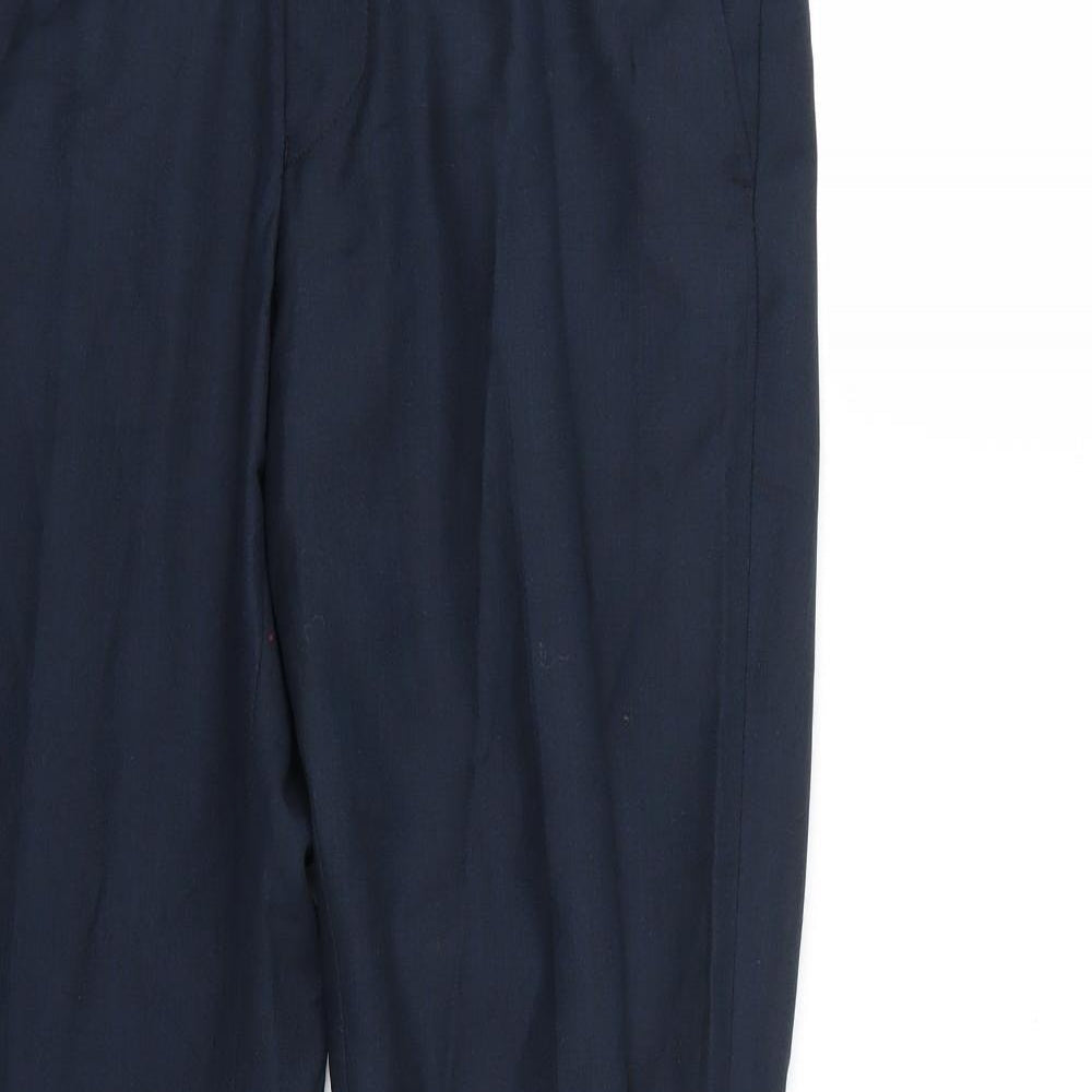 Womens UK Size 30 Preworn Regular Fit  Blue Trousers