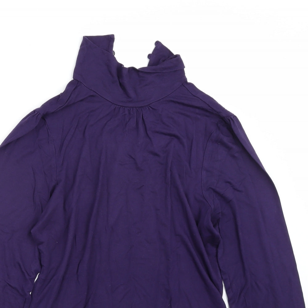 Womens UK Size 12 Oasis Purple Basic T-Shirt