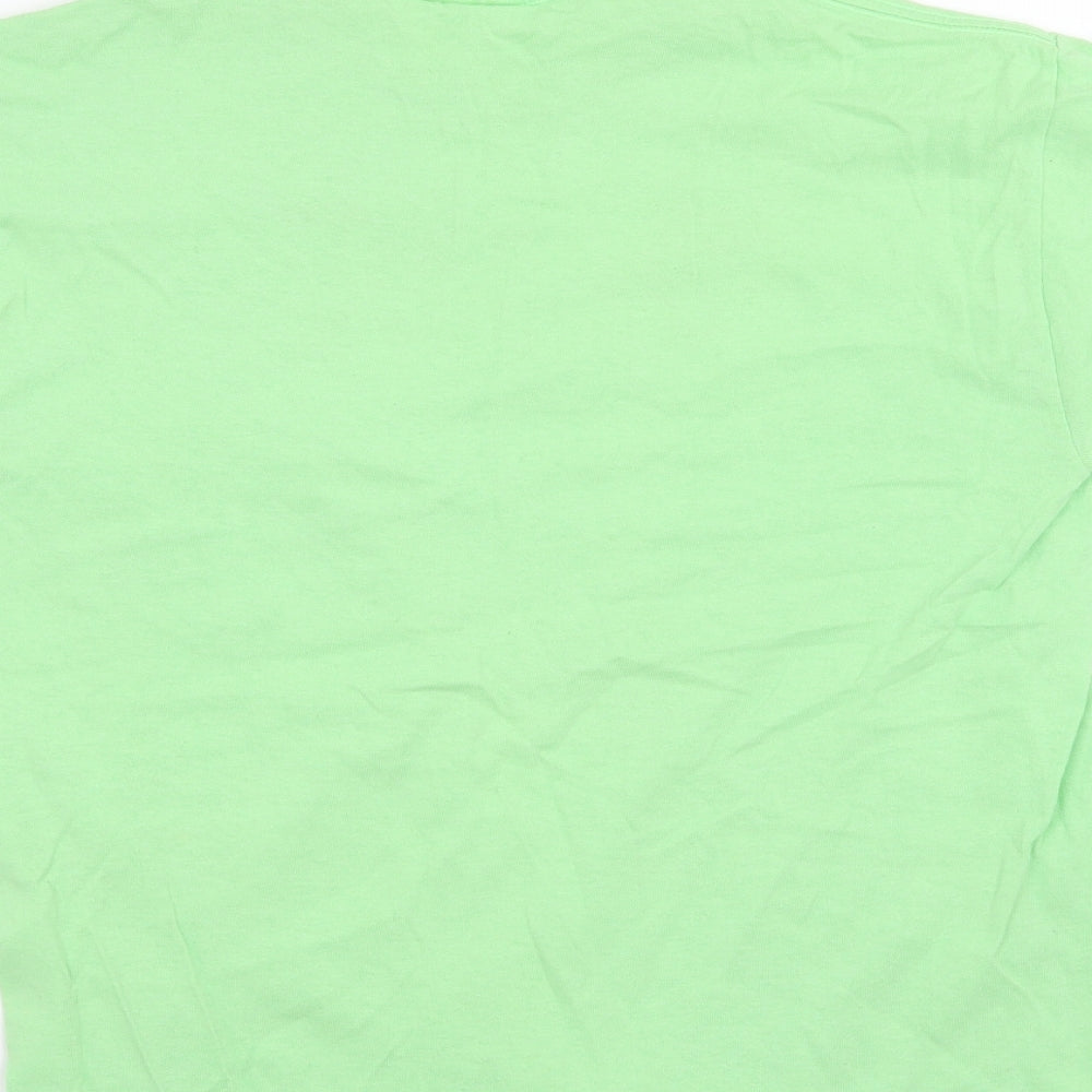 Preworn Girls Green   Basic T-Shirt Size L  - I need Space ,Kennedy Space Center
