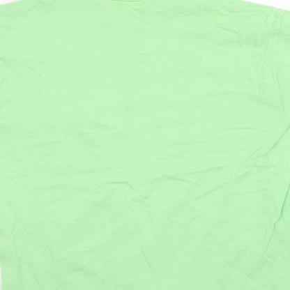 Preworn Girls Green   Basic T-Shirt Size L  - I need Space ,Kennedy Space Center