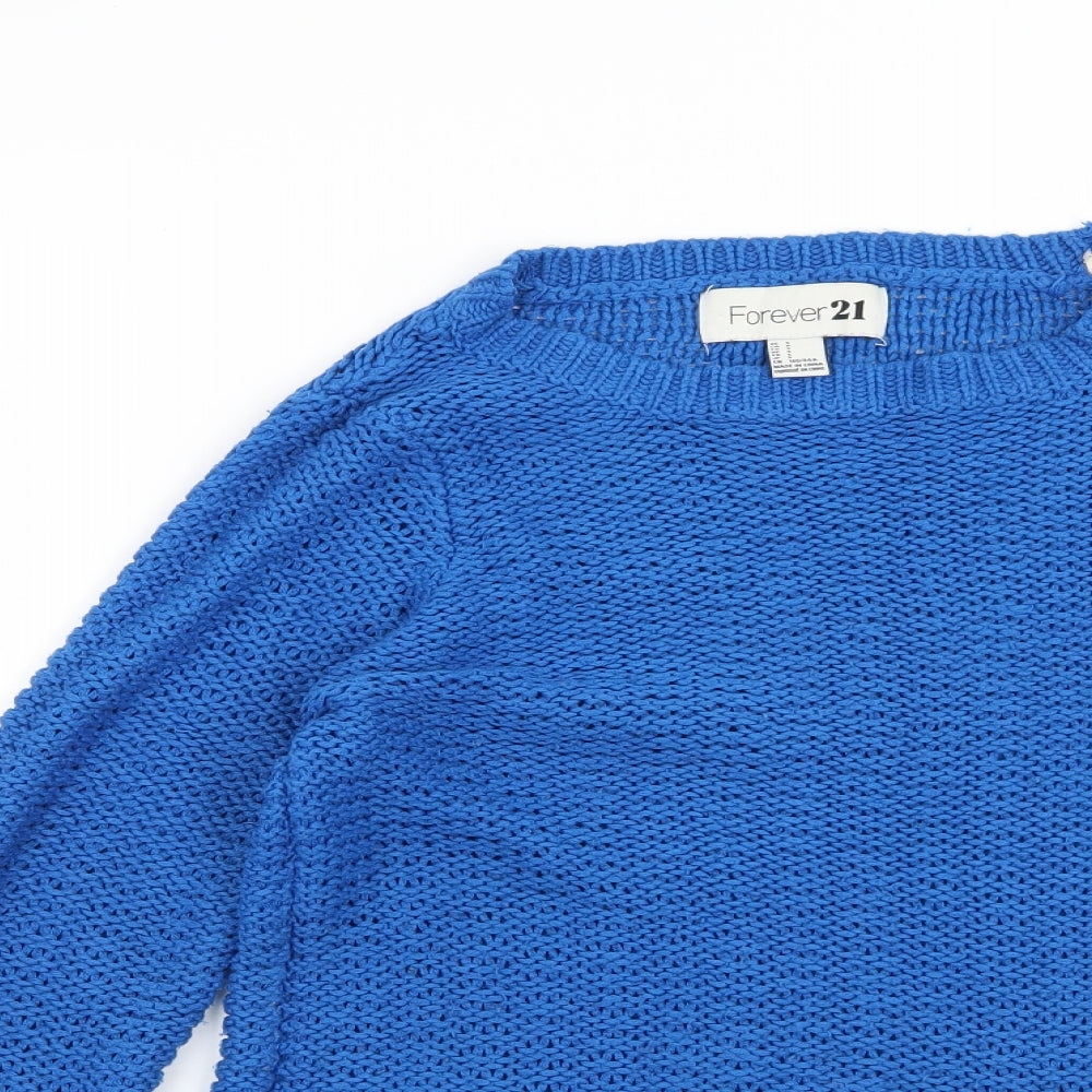 FOREVER 21 Womens Blue   Pullover Jumper Size S