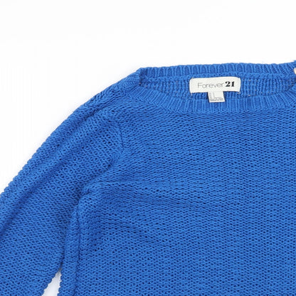 FOREVER 21 Womens Blue   Pullover Jumper Size S