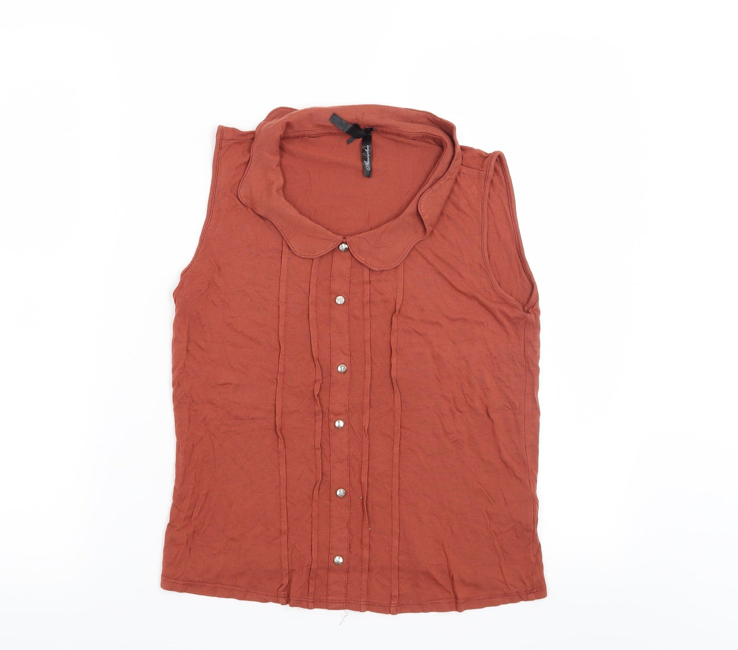 Womens UK Size 8 Atmosphere Orange Basic Blouse