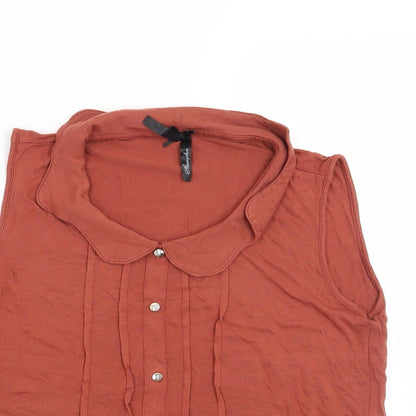 Womens UK Size 8 Atmosphere Orange Basic Blouse