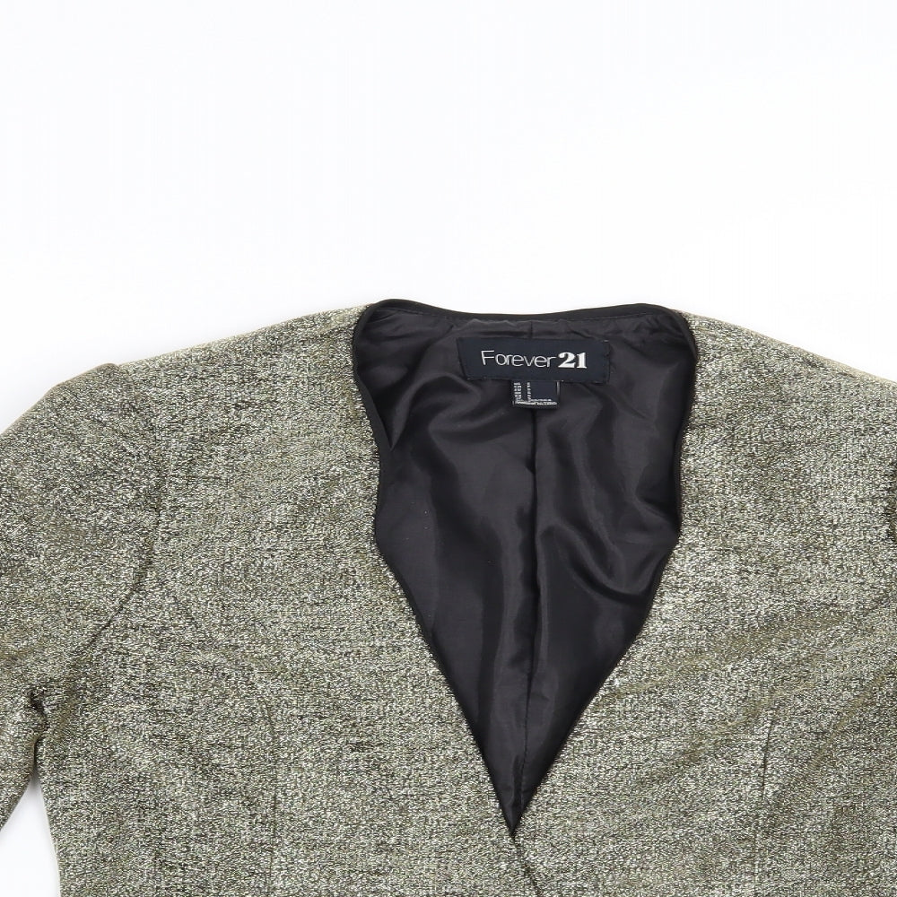 FOREVER 21 Womens Gold   Jacket Blazer Size S